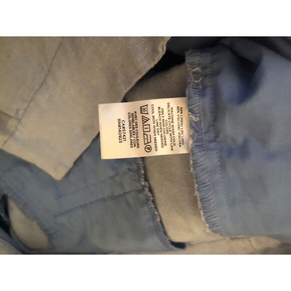 LOFT linen pants size 2 / 26 light blue linen viscose ankle lightweight #810 - Picture 8 of 8